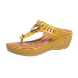 Beach Clip Toe Slope Heel Slippers TWZX-L209