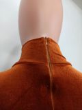 Casual Velvet Hollow Out Jumpsuit YD-1092