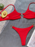 Sexy Solid Color Swimwear 2pcs Bikinis Set  CSYZ-19176