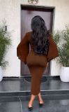 Bating Sleeves V Neck Bodycon Dress  GYLY-9962