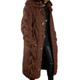 Plus Size Solid Sweater Coat GBLH-216#