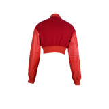 Fashion Letter Print Loose Short Baseball Jacket MDF-5348