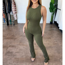 Sleeveless Zipper Slim Micro-fit Jumpsuit ASL-6630