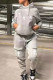 Plus Size Fashion Casual Print Sweatshirt And Pants Two Piece Set WAF-77515245