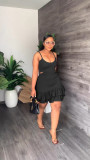 Casual Fashion Sling Ruffle Dress YS-S839