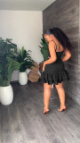 Casual Fashion Sling Ruffle Dress YS-S839