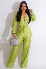 Fashion Casual Solid Long Sleeve Jumpsuits XHXF-8660
