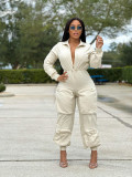 Casual Fashion Zipper Jumpsuits GWDS-230369