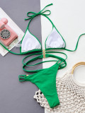 Bikini Solid Sexy Swimsuit 2 Piece Set CSYZ-C903RY
