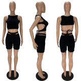Sexy Backless Tie Up Three Piece Set XYF-9231
