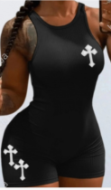 Fashion Slim Print Sleeveless Rompers GDNY-2120