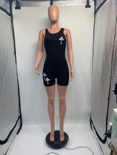 Fashion Slim Print Sleeveless Rompers GDNY-2120