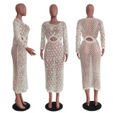 Sexy Hollow Sequin Beach Maxi Dress TR-1250