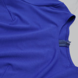 Fashion Solid Color Slim Ruffle Midi DressGYLY-10034