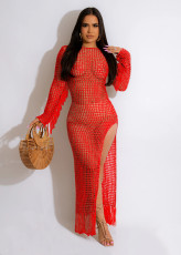 Hand Knitted Tassel Beach Dress TR-1251