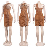 Sexy Hot Drill Mesh Splicing Mini Dress NY-2699