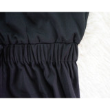 Oblique Neck Ruffle Rompers YF-10451
