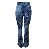 Fashion Print Straight Pants LSD-83224