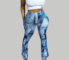 Fashion Print Straight Pants LSD-83224