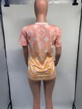 Print Round Neck T Shirt GDNY-1048