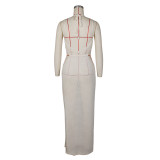 Sexy Backless Knit Beach Maxi Dress ZSD-0254