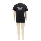 Plus Size Casual Letter Print T Shirt HNIF-0592
