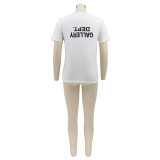 Summer Plus Size Short Sleeve Print T Shirt HNIF-0591