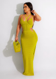 Sexy Backless Knit Beach Maxi Dress ZSD-0254