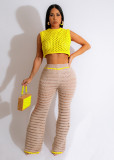 Fashion Knit Color Blocking Two Piece Set CM-8674