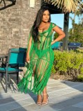 Sexy Hollow Tassel Beach Dress TR-1253