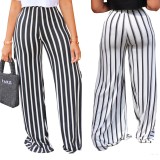 Striped Loose Straight Leg Pants OLYF-6118