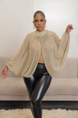Sexy Cardigan Backless Lace Shirt BS-1346