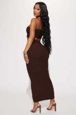 Sexy Solid Tube Tops And Long Skirt Two Piece Set YD-8732