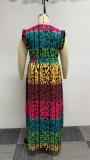 Plus Size Print Sleeveless Maxi Dress NY-10479