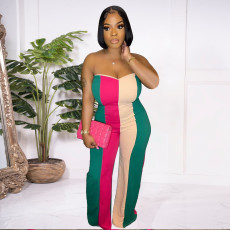 Fashion Sexy Printed Chest Wrap Jumpsuit ORY-5251
