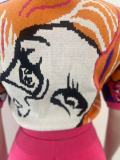 Print Lapel Neck Crop Tops And Shorts Sweater Suit OSM-4397