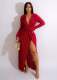 Fashion Long Sleeve Long Dress GFDY-1193