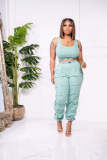 Fashion Solid Vest Pants Two Piece Set GFDY-1145