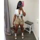 Solid Color Tie Up Crop Tops GSMJ-6896