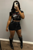 Sexy Solid Color Denim Short Skirt GCNF-0215