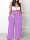 Solid Color Wrap Chest And Sling Pants 2 Piece Set YH-5289
