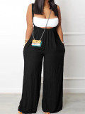 Solid Color Wrap Chest And Sling Pants 2 Piece Set YH-5289