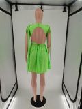 Candy Color Backless Bandage Dress BN-9432