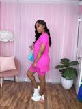 Solid Color Loose Two Piece Shorts Set BS-1350