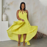 Plus Size Solid Color Loose Maxi Dress NY-10510