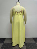 Plus Size Solid Color Loose Maxi Dress NY-10510