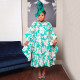 Plus Size Print Slit Irregular Dress NNWF-7853