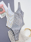 Sexy Chain One-Piece Swimsuit CSYZ-D107RY
