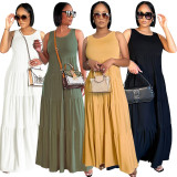 Sleeveless Solid Color Maxi Dress SFY-2332