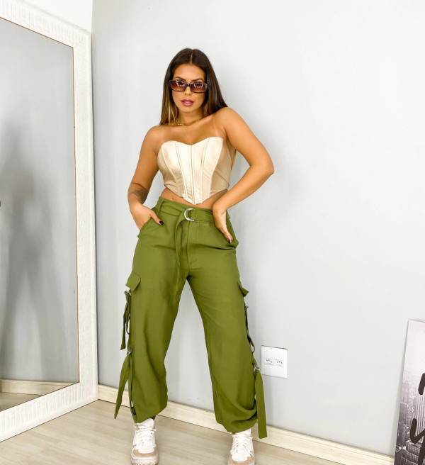 Solid Hip Hop Bandage Pants QXTF-8181